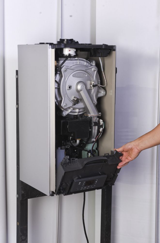 3/4 MPT, 9400/85000 BTU/Hr, 79 MBH Heating, 120 VAC 60 Hz, Stainless  Steel, Spark Ignition, Direct Vent, 96% AFUE, High Efficiency, Condensing, Gas  Boiler | Design Air
